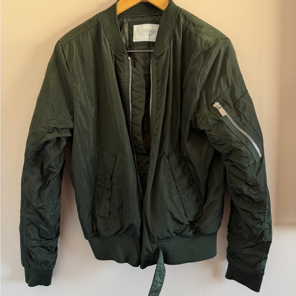 Eleven Paris Olive Bomber Jacket
